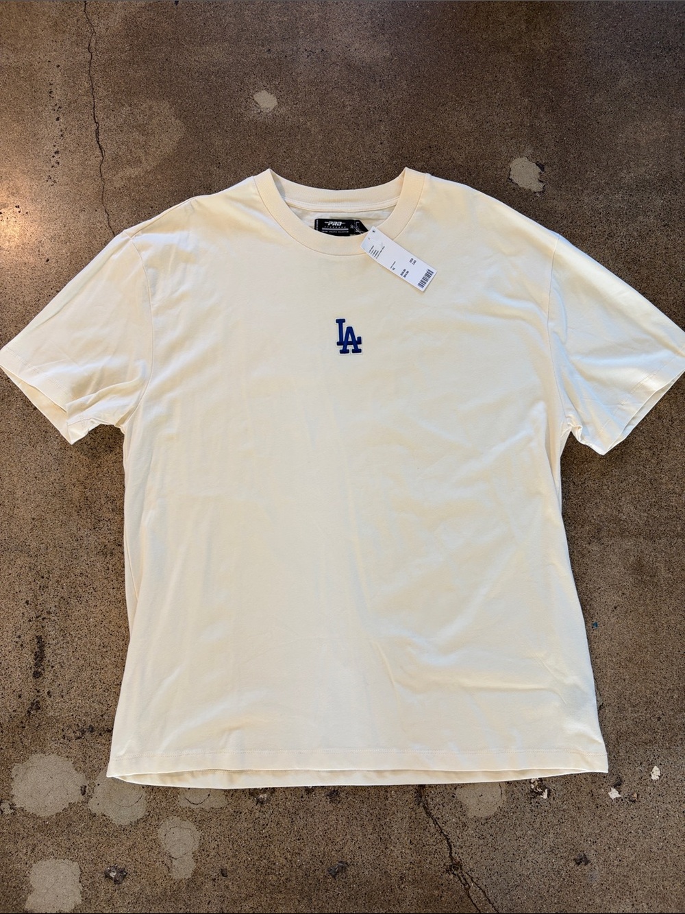MLB Cream T-Shirt with Blue LA Logo